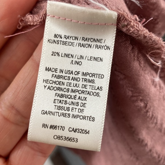 Anthropologie Saturday Sunday | Women's Dusty Rose  Pink Textured sleeveless Top - Picture 4 of 6